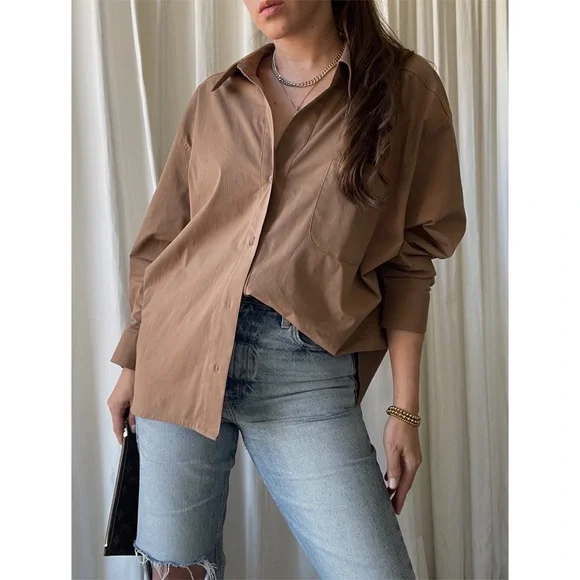 GISELE SHIRT — In Mocha - Picture 8 of 10